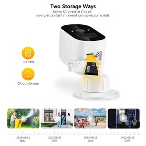 Wireless Solar Wifi Camera CCTV Security Camera Outdoor Full HD 1080P Audio IP Camera With 6000mAh Rechargeable Battery (32GB additional Memory Card)