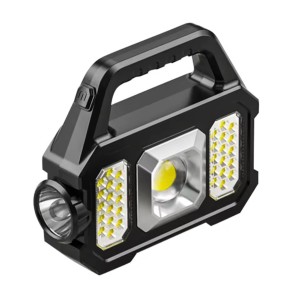 High Power Led Flashlights Rechargeable Camping Work Light Multi Functional Portable Light Solar Charging Lighting Modes
