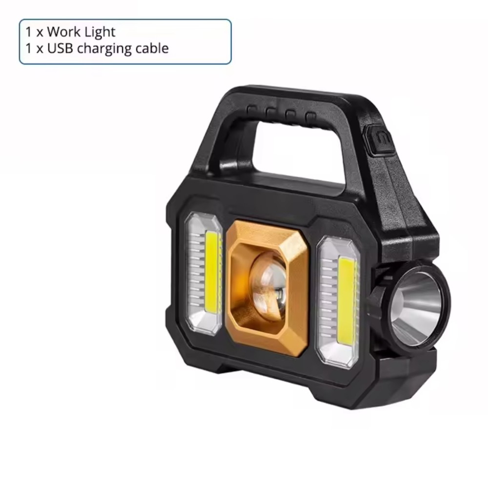 High Power Led Flashlights Rechargeable Camping Work Light Multi Functional Portable Light Solar Charging Lighting Modes