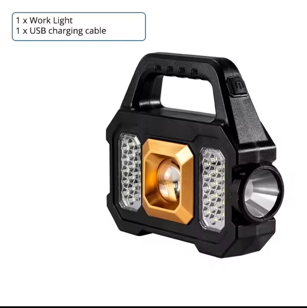 High Power Led Flashlights Rechargeable Camping Work Light Multi Functional Portable Light Solar Charging Lighting Modes