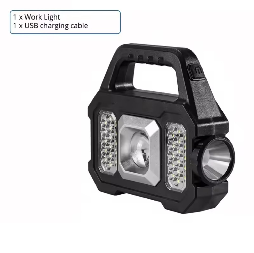 High Power Led Flashlights Rechargeable Camping Work Light Multi Functional Portable Light Solar Charging Lighting Modes