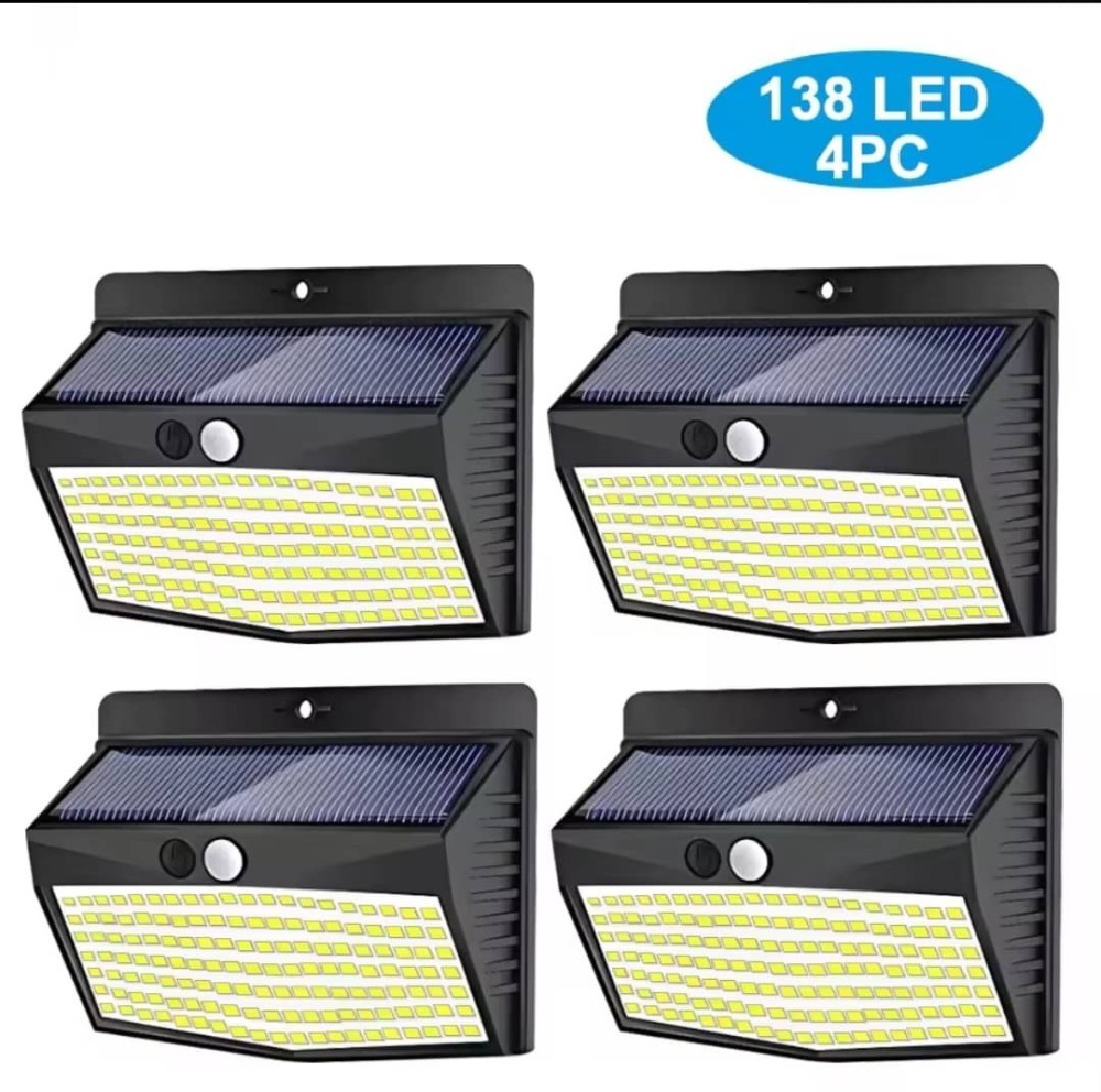 NewStyle 138 LED Solar Light Outdoor 4PCS Solar Wall Lamp