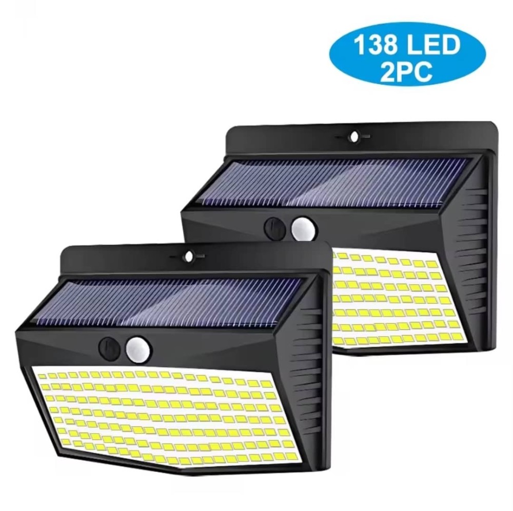 NewStyle 138 LED Solar Light Outdoor 4PCS Solar Wall Lamp