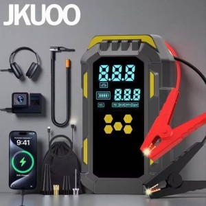JKUOO Smart Portable Car Jump Starter and Tire Air Pump